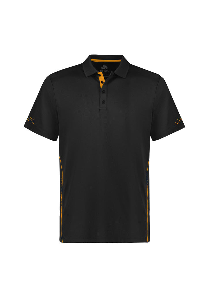 P200MS - Biz Collection - Balance Mens Polo | Black/Gold
