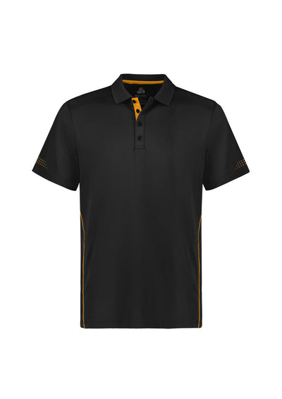 P200MS - Biz Collection - Balance Mens Polo | Black/Gold
