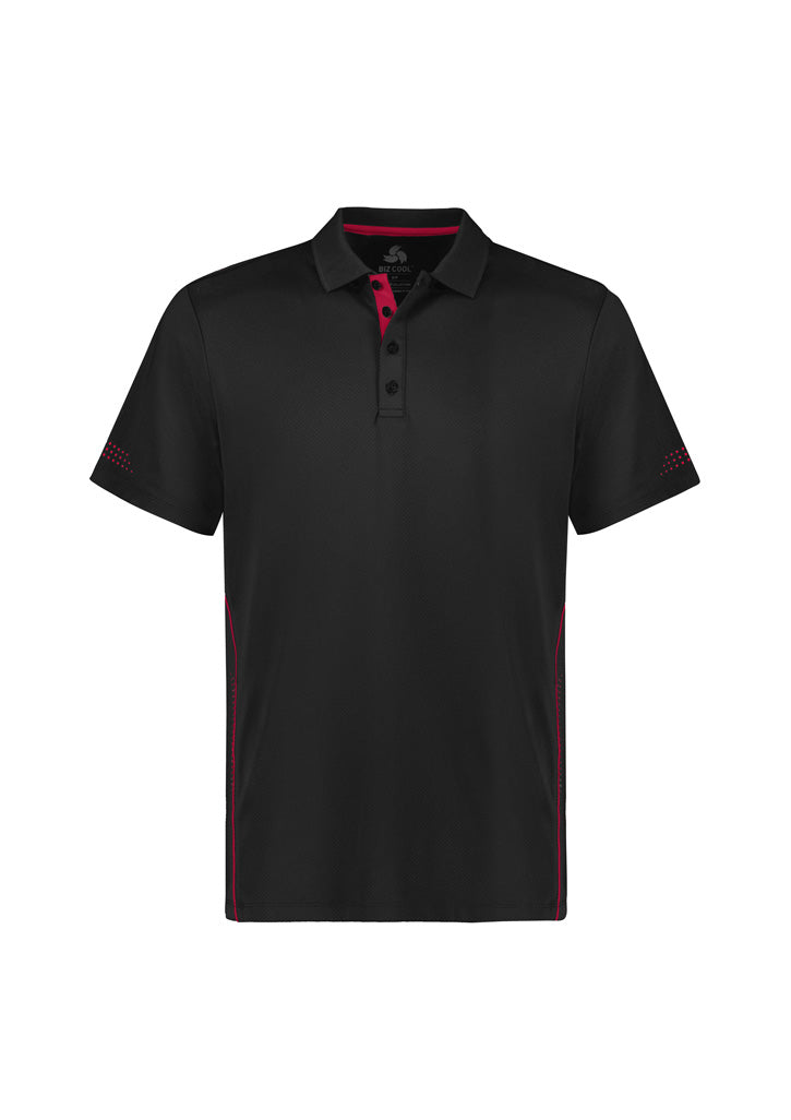 P200MS - Biz Collection - Balance Mens Polo | Black/Red