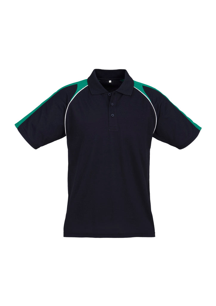 P225MS - Biz Collection - Mens Triton Short Sleeve Polo Navy/Kelly Green/White
