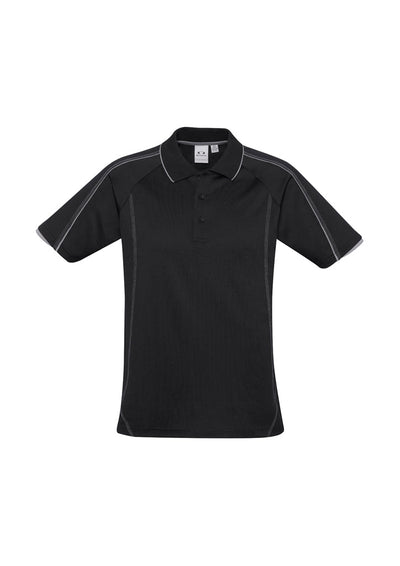 P303MS - Biz Collection - Mens Blade Short Sleeve Polo | Black/Silver Grey