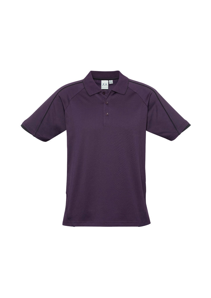 P303MS - Biz Collection - Mens Blade Short Sleeve Polo | Grape/Black