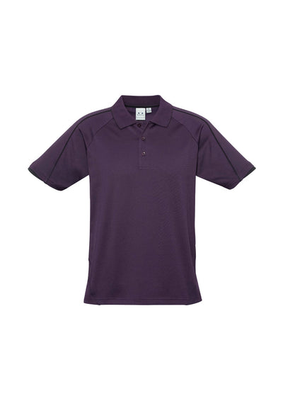 P303MS - Biz Collection - Mens Blade Short Sleeve Polo | Grape/Black