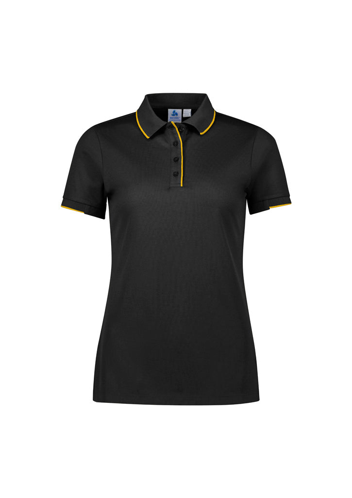 P313LS - Biz Collection - Focus Womens Polo | Black/Gold