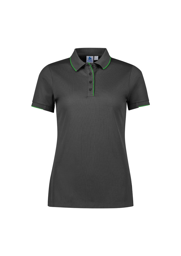 P313LS - Biz Collection - Focus Womens Polo | Grey/Fluoro Lime