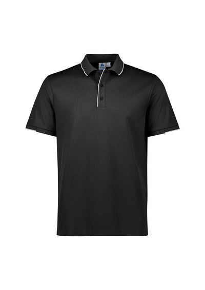 P313MS - Biz Collection - Focus Mens Polo | Black/White