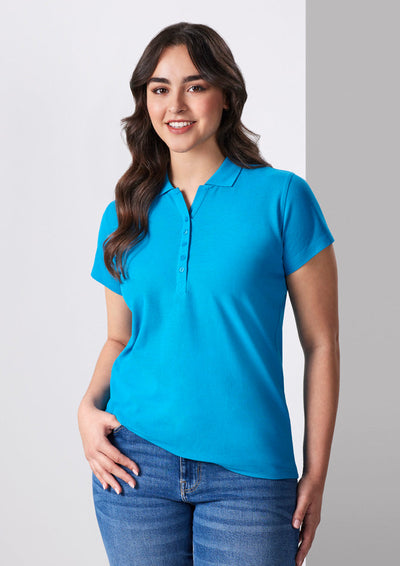 P400LS - Biz Collection - Ladies Crew Polo - 210gsm - Poly/Cotton - short sleeve