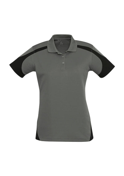 P401LS - Biz Collection - Womens Talon Short Sleeve Polo | Ash/Black