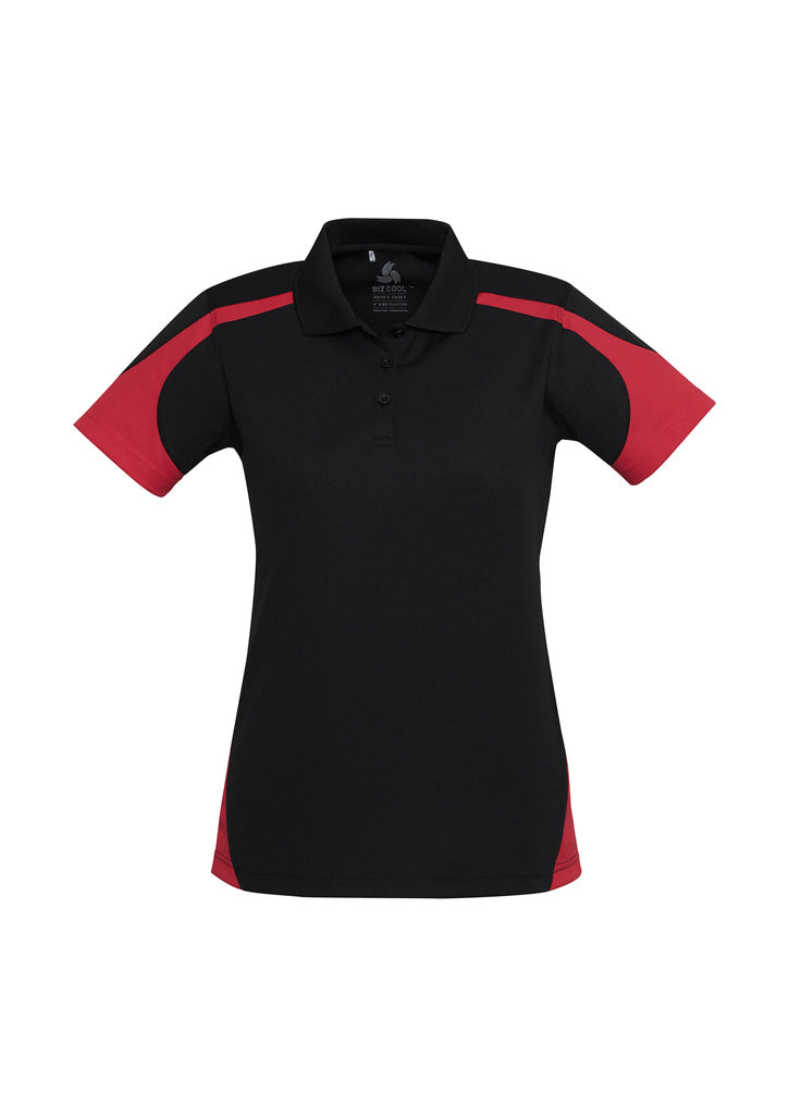 P401LS - Biz Collection - Womens Talon Short Sleeve Polo | Black/Red