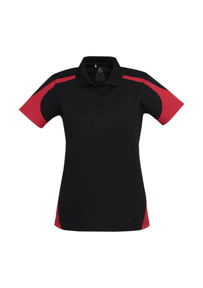 P401LS - Biz Collection - Womens Talon Short Sleeve Polo | Black/Red
