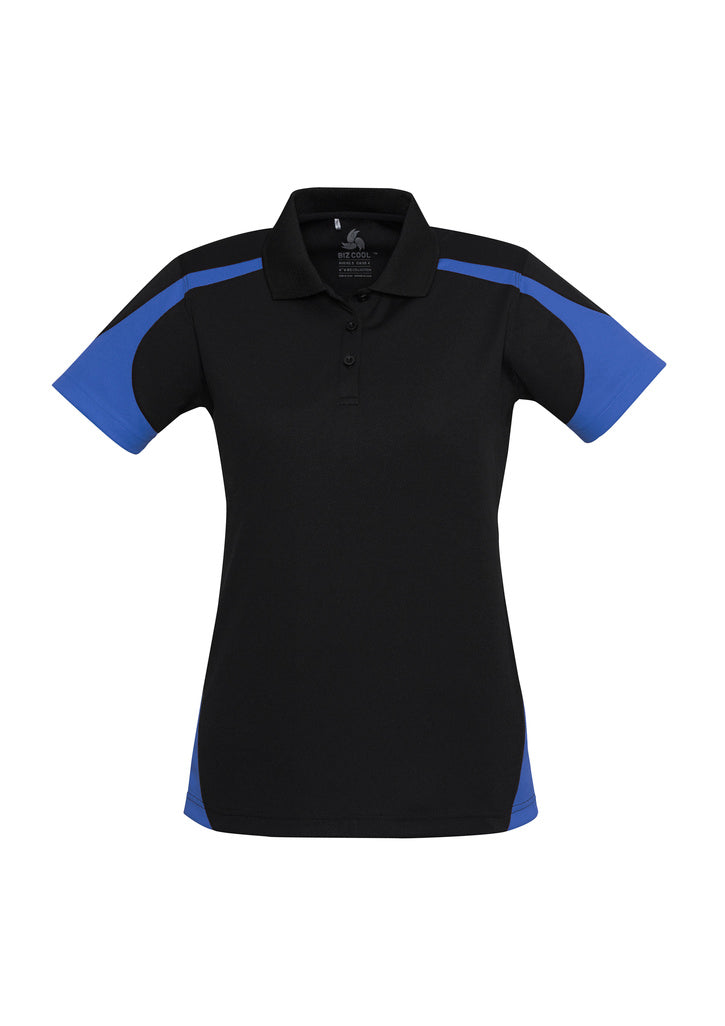 P401LS - Biz Collection - Womens Talon Short Sleeve Polo | Black/Royal