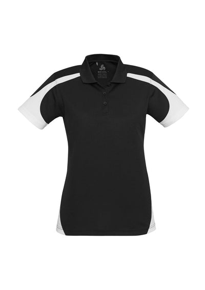 P401LS - Biz Collection - Womens Talon Short Sleeve Polo | Black/White