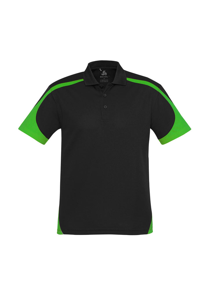 P401MS - Biz Collection - Mens Talon Short Sleeve Polo | Black/Green