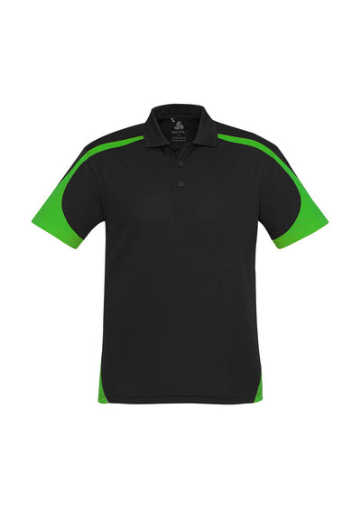 P401MS - Biz Collection - Mens Talon Short Sleeve Polo | Black/Green