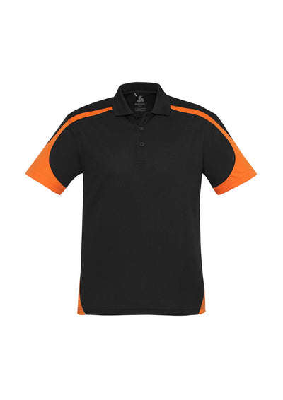 P401MS - Biz Collection - Mens Talon Short Sleeve Polo | Black/Orange