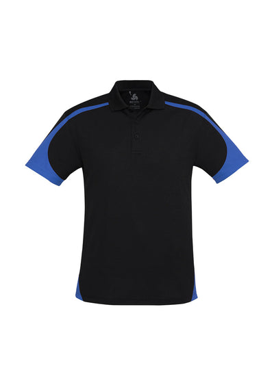 P401MS - Biz Collection - Mens Talon Short Sleeve Polo | Black/Royal