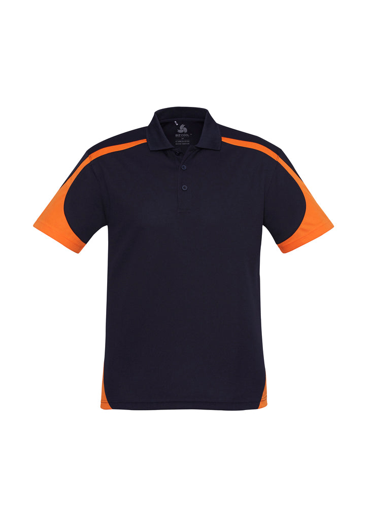 P401MS - Biz Collection - Mens Talon Short Sleeve Polo | Navy/Orange