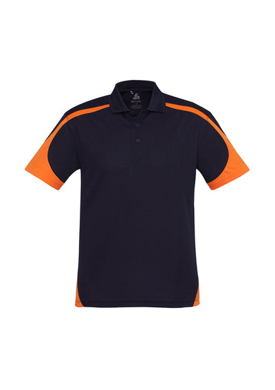 P401MS - Biz Collection - Mens Talon Short Sleeve Polo | Navy/Orange
