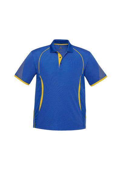 P405MS - Biz Collection - Razor Polo - Men's - Fluoro trims. | Royal/Gold