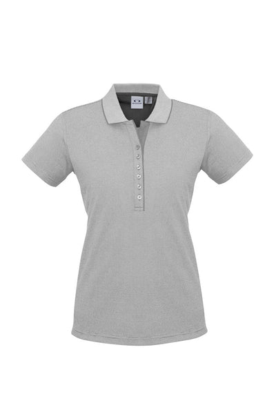 P501LS - Biz Collection - Womens Shadow Short Sleeve Polo | Silver Grey