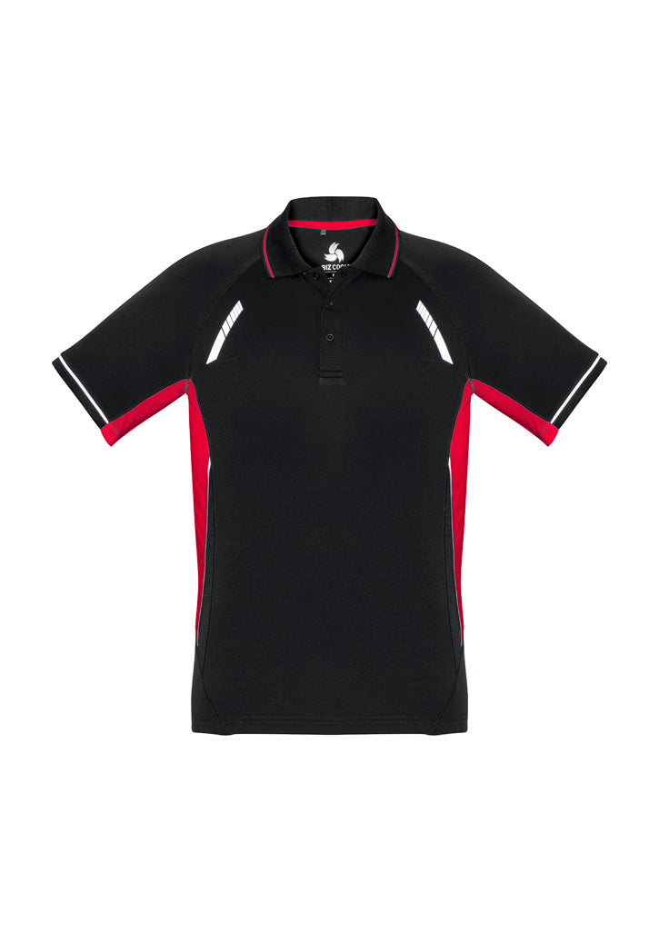 P700KS - Biz Collection - Kids Renegade Polo Black/Red/Silver