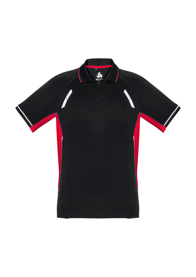 P700KS - Biz Collection - Kids Renegade Polo Black/Red/Silver