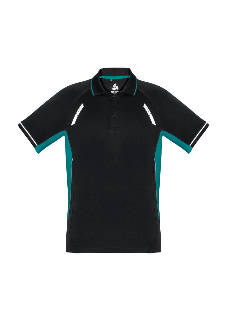P700KS - Biz Collection - Kids Renegade Polo Black/Teal/Silver