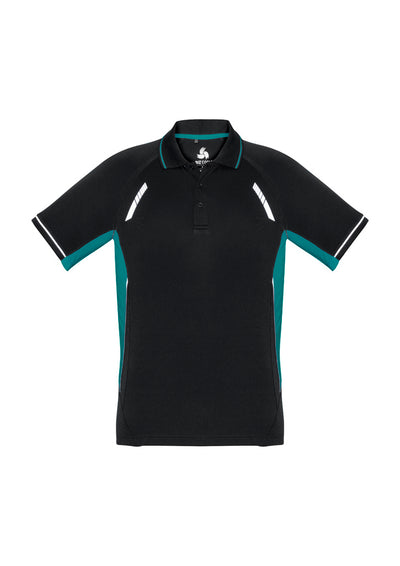 P700KS - Biz Collection - Kids Renegade Polo Black/Teal/Silver
