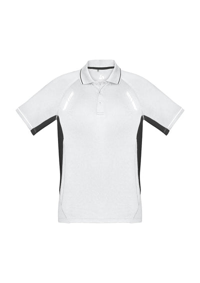 P700KS - Biz Collection - Kids Renegade Polo White/Black/Silver