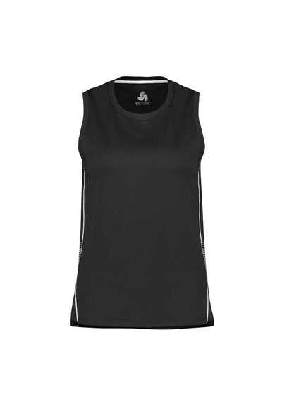 SG319L - Biz Collection - Womens Balance Singlet Black/White