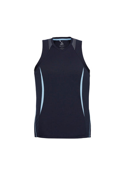 SG407M - Biz Collection - Razor Men's Singlet with V-Neck | Navy/Sky