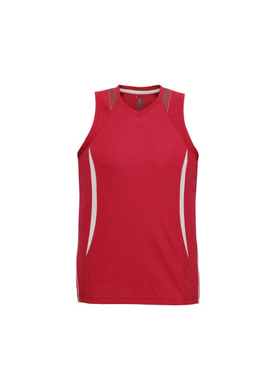 SG407M - Biz Collection - Razor Men's Singlet with V-Neck | Red/White