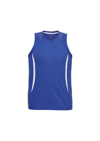 SG407M - Biz Collection - Razor Men's Singlet with V-Neck | Royal/White