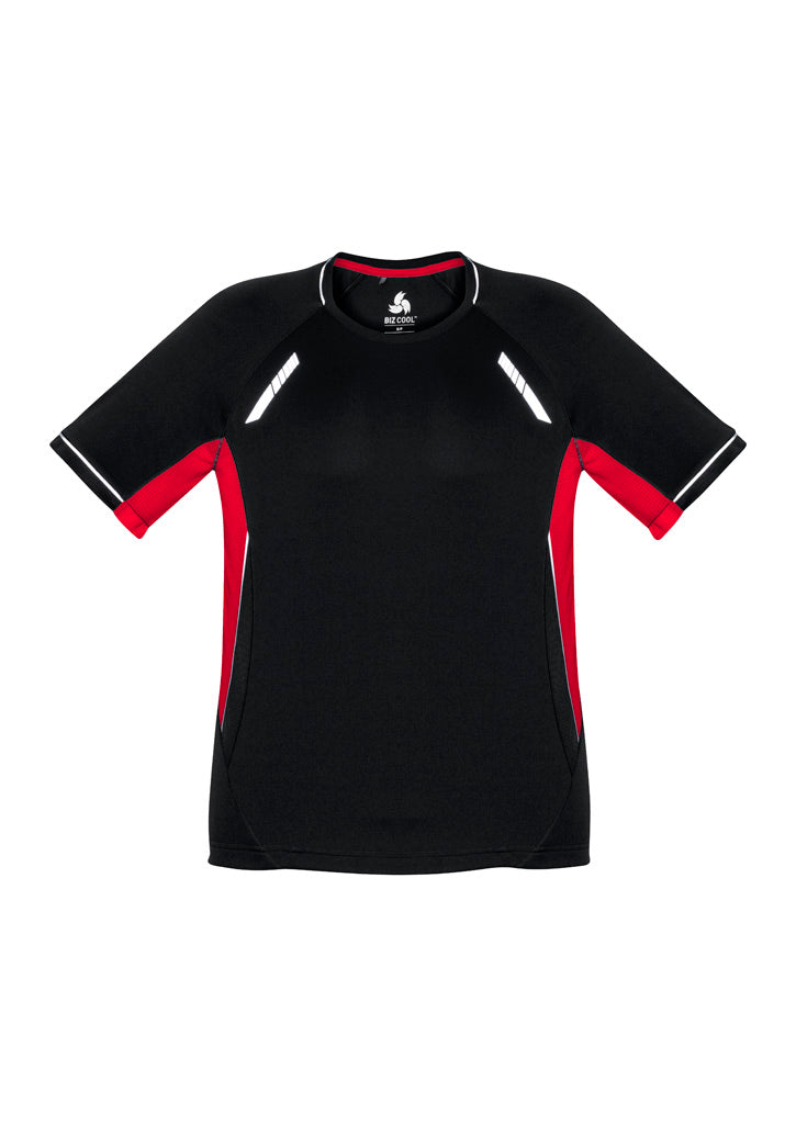 T701KS - Biz Collection - Kids Renegade Short Sleeve Tee Black/Red/Silver