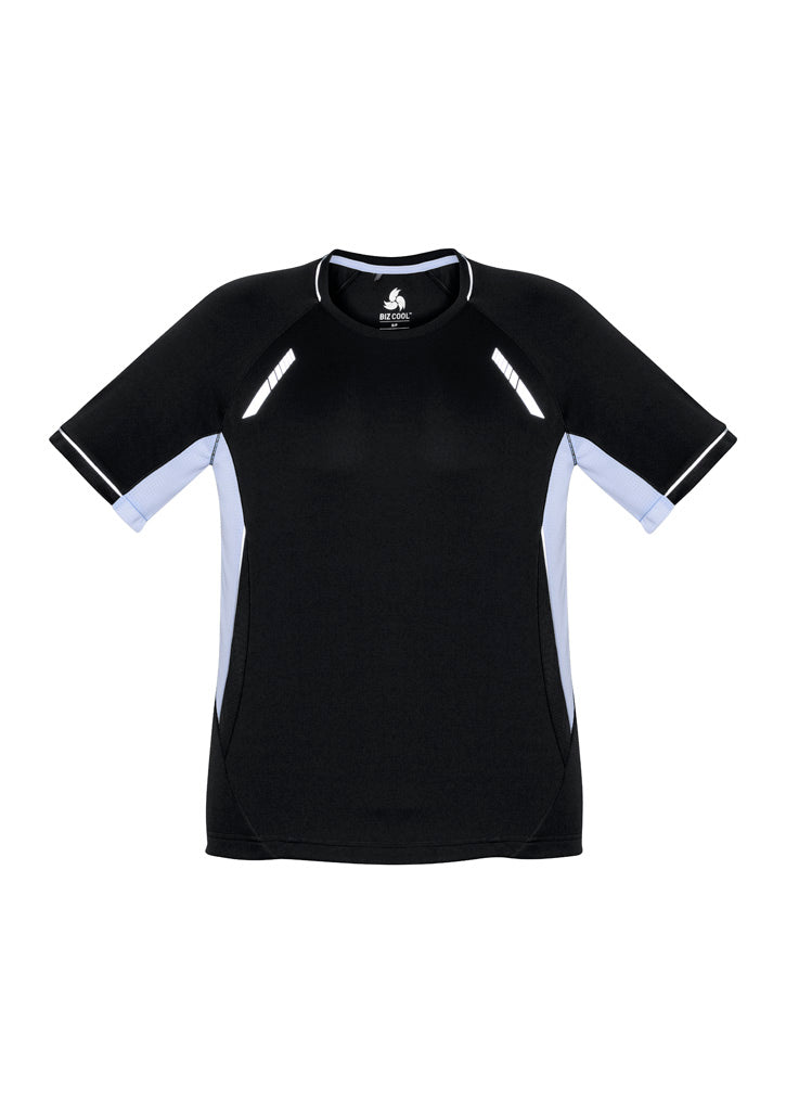 T701KS - Biz Collection - Kids Renegade Short Sleeve Tee Black/White/Silver