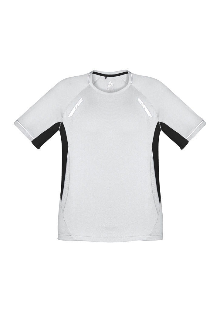 T701KS - Biz Collection - Kids Renegade Short Sleeve Tee White/Black/Silver
