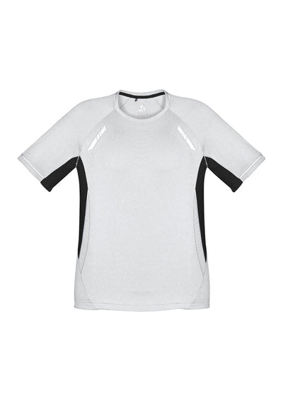 T701MS - Biz Collection - Mens Renegade Tee | White/Black/Silver
