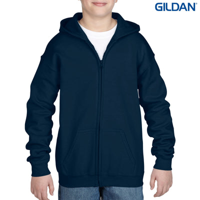 18600B - Gildan Heavy Blend Youth Full Zip Hooded Sweatshirt