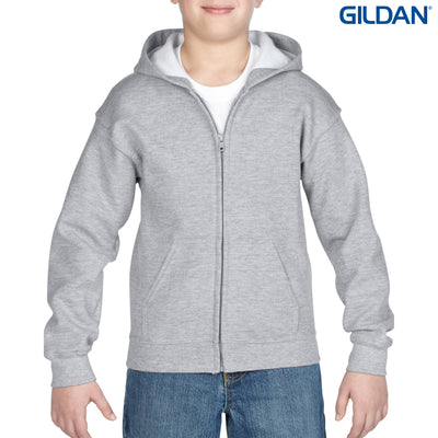 18600B - Gildan Heavy Blend Youth Full Zip Hooded Sweatshirt